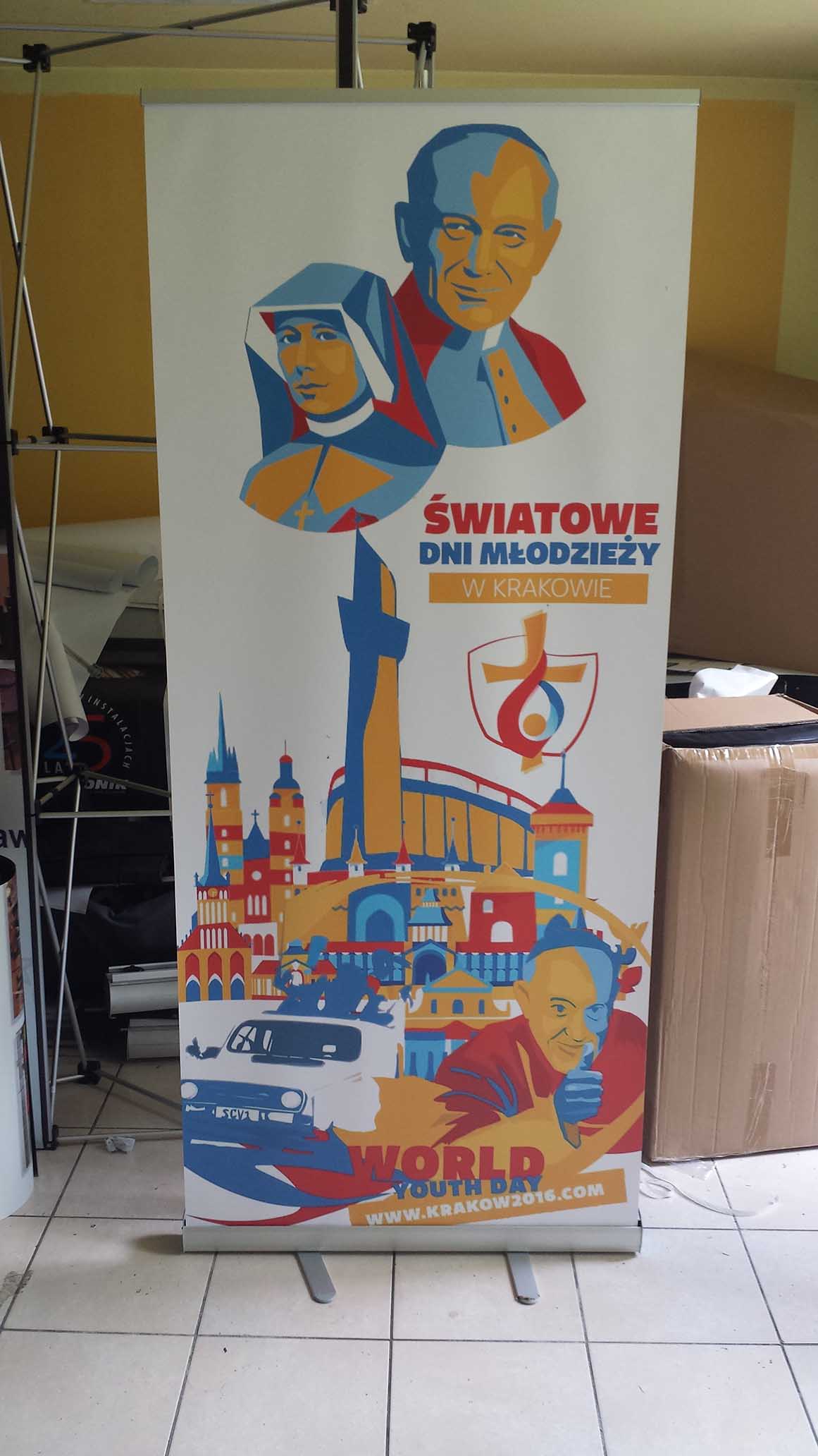 scianka reklamowa Kraków | Roll upy 85 x 200 z wydrukiem
